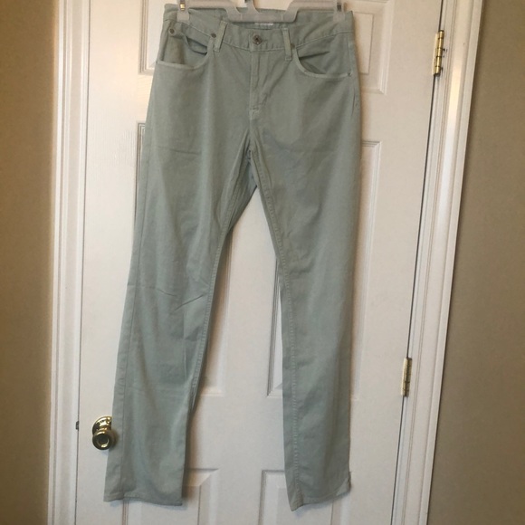 HUDSON BLAKE MENS LIGHT MINT GREEN SLIM FIT STRAIGHT LEG  PANTS SIZE 32 - Picture 2 of 7